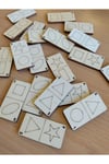 Sekil Ve Sayılar Ahşap Domino 21 Parça