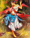 Figüratif TablolarDans Eden Roman Kadın Yağlı Boya Tablo