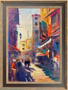 İstanbul Temalı TablolarEski İstanbul' Bir Çarşı Yağlı Boya Tablo
