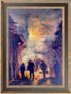 İstanbul temalı tablolarPuslu İstanbul Sokağı Yağlı Boya Tablo