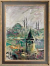 İstanbul Temalı Tablolar,Soyut ve Modern TablolarGalata'dan Süleymaniye Modern Yağlı Boya Tablo