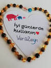 Kehribar Bebek Kolye Uyku Dis