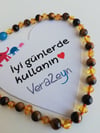 Kehribar Bebek Kolye Uyku Dis