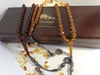 Kehribar Tesbih %100 Baltic Amber-Damla Dark Honey