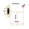 A1 Kuşe Etiket  100 x 100 mm 1 Rulo 500 Adet Kuşe Barkod Etiketi