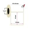 A1 Lamine Etiket 60 x 60 mm 1 Rulo 500 Adet Lamine Termal Barkod Etiketi