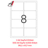 A1 Lazer Etiket tw-2008 500 A4 Sayfa Lazer Etiket 99,1 x 67,7 mm Boyutunda 1 A4 Sayfada 8 Etiket