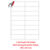 A1 Lazer Etiket tw-2016 500 A4 Sayfa Lazer Etiket 99,1 x 34  OVAL mm Boyutunda 1 A4 Sayfada 16 Etiket