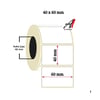 A1 Termal Etiket 40 x 60 mm 50,000 Adet Termal Barkod Etiketi 1.000 Sarımlı 50 Rulo