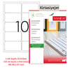 Tanex Lazer Etiket tw-2010 100 A4 Sayfa Laser Etiket 99.06 x 57 mm Boyutunda 1 A4 Sayfada 10 Etiket.