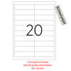 Tanex Lazer Etiket tw-2020 100 A4 Sayfa Laser Etiket 95 x 26 mm Boyutunda 1 A4 Sayfada 20 Etiket