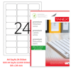Tanex Lazer Etiket tw-2024 500 A4 Sayfa Lazer Etiket 64x34 mm Boyutunda 1 A4 Sayfada 24 Etiket