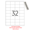 Tanex Lazer Etiket tw-2032 500 A4 Sayfa Lazer Etiket 52.5 x 35 mm Boyutunda 1 A4 Sayfada 32 Etiket