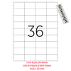 Tanex Lazer Etiket tw-2035 100 A4 Sayfa Lazer Etiket 52.5 x 33 mm Boyutunda 1 A4 Sayfada 36 Etiket