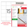 Tanex Lazer Etiket tw-2115 500 A4 Sayfa Laser Etiket  70 x 56 mm Boyutunda 1 A4 Sayfada 15 Etiket