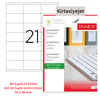 Tanex Lazer Etiket tw-2121 500 A4 Sayfa Laser Etiket 70 x 38 mm Lazer Etiket A4 Sayfada 21 Etiket