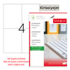 Tanex Lazer Etiket tw-2204 500 A4 Sayfa Laser Etiket 105 x 148,5 mm Boyutunda 1 A4 Sayfada 4 Etiket