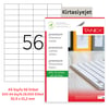Tanex Lazer Etiket Tw-2321 500 A4 Sayfa Laser Etiket 52.5 x 21.2 mm Boyutunda 1 A4 Sayfada 56 Etiket
