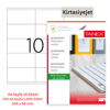Tanex Lazer Etiket tw-2510 100 A4 Sayfa Laser Etiket 105 x 56 mm Boyutunda 1 A4 Sayfada 10 Etiket