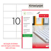 Tanex Lazer Etiket tw-2610 100 A4 Sayfa Laser Etiket 105 x 57 mm Lazer Etiket A4 Sayfada 10 Etiket