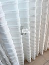 Şerit Püsküllü Keten 1x3 Sık Pile Tül Perde - Kırık Beyaz