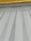 Simli Bambu Tül Perde 1x3 Sık Pile - Kırık Beyaz