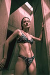 Akdeniz Yelkenli ve Dalga Desenli Premium Üçgen Bikini Set 