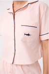 L’ESPADON MARISILK™ Kadın Yazlık Şortlu Crop Gömlekli Pijama & Lounge Takımı (Bel Bantı Yok)