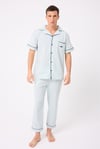 L’ESPADON MARISILK™ SEASTRIPE Erkek Dokuma Uzun Kollu Uzun Paçalı Pijama & Lounge Takımı