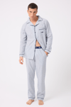 MARISILK™ SEASTRIPE Premium Dokuma Uzun Kollu Uzun Paçalı Erkek Pijama Takımı