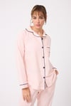 MARISILK™ SEASTRIPE Premium Dokuma Uzun Kollu Uzun Pantolonlu Kadın Pijama & Lounge Takımı
