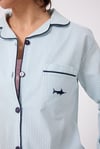 MARISILK™ SEASTRIPE Premium Dokuma Uzun Kollu Uzun Pantolonlu Kadın Pijama & Lounge Takımı