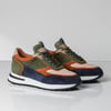 %100 Hakiki Deriden Üretilmiş Lacivert Sneackers - Pergamon Model