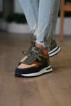 %100 Hakiki Deriden Üretilmiş Lacivert Sneackers - Pergamon Model