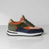 %100 Hakiki Deriden Üretilmiş Lacivert Sneackers - Pergamon Model