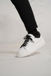 Dantes Model Hakiki Deri El Yapımı Erkek Beyaz Sneaker