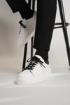 Dantes Model Hakiki Deri El Yapımı Erkek Beyaz Sneaker