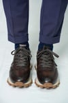 Dustin Model Hakiki Deri El Yapımı Kahverengi Sneaker Ayakkabı