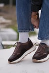 Edmond Model Hakiki Deri El Yapımı Erkek Kahverengi Sneaker