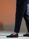 Edna Model Hakiki Deri El Yapımı Lacivert Süet Casual Ayakkabı