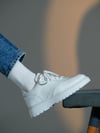 Jesse Model Hakiki Deri El Yapımı Beyaz Antik Deri Sneaker Ayakkabı
