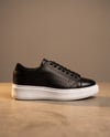 Johan Model Hakiki Deri El Yapımı Siyah Deri Sneaker Ayakkab