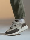 Lenora Model Hakiki Deri El Yapımı Bej Süet Deri Sneakers Ayakkabı