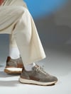 Miya Model Hakiki Deri El Yapımı Bej Süet Sneaker Ayakkabı