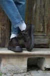 Nancy Model Hakiki Deri El Yapımı Kahverengi Sneaker Ayakkabı
