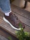 Paul Model Hakiki Deri El Yapımı Kahverengi Triko Sneaker Ayakkabı