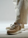 Sage Model Hakiki Deri El Yapımı Bej Triko Sneaker Ayakkabı