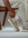 Sage Model Hakiki Deri El Yapımı Bej Triko Sneaker Ayakkabı