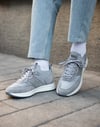Sage Model Hakiki Deri El Yapımı Gri Triko Sneaker Ayakkabı