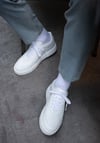 Saka Model Hakiki Deri El Yapımı Beyaz Deri Sneaker Ayakkabı